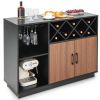 Industrial Sideboard Cabinet w/ Removable Wine & Glass Rack