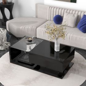ON-TREND Coffee Table, Wooden w/ High-gloss UV Surface