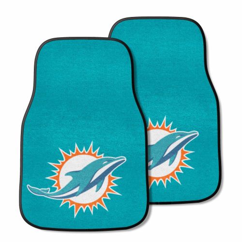NFL - Miami Dolphins 2-pc Carpeted Car Mats 17"x27"
