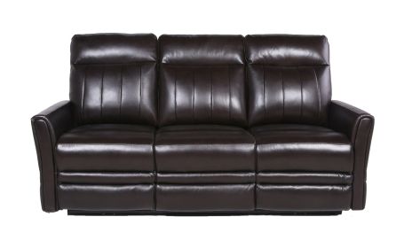 Luxury Power Sofa Recliner in Dark Brown Top-Grain Leather
