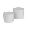 MDF with ash/oak/walnut coffee table/end stand 2 in set, White