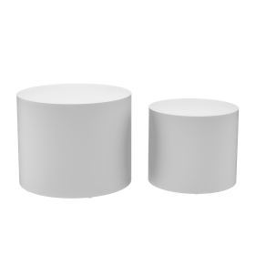 MDF with ash/oak/walnut coffee table/end stand 2 in set, White
