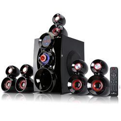 beFree Sound 5.1 Channel Surround Sound Speakers - Red