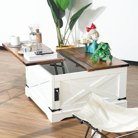 Multi-functional Lifting Dining, Coffee Table 90CM, White