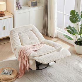 360 Degree Corduroy Swivel Upholstered Manual Recliner, Sofa