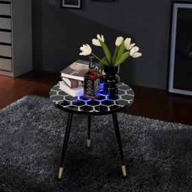Innovative Touch-Sensitive Coffee Table, LED Lit End Stand