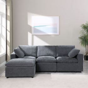 Modular Sectional Sofa, Convertibe, w Ottomans
