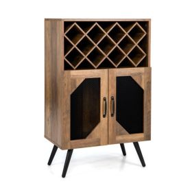 2-Door Farmhouse Kitchen Storage Bar Cabinet