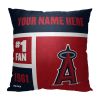 OFFICIAL MLB Colorblock Personalized Pillow - L.A. Angels