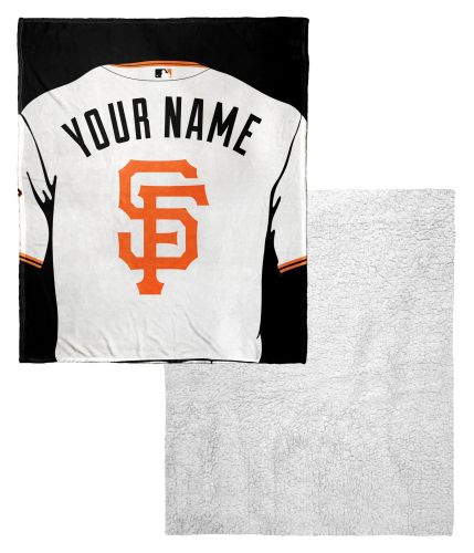 OFFICIAL MLB Jersey Silk Touch Sherpa Blanket - SF Giants