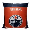 Official NHL Colorblock Personalized Pillow - Oilers