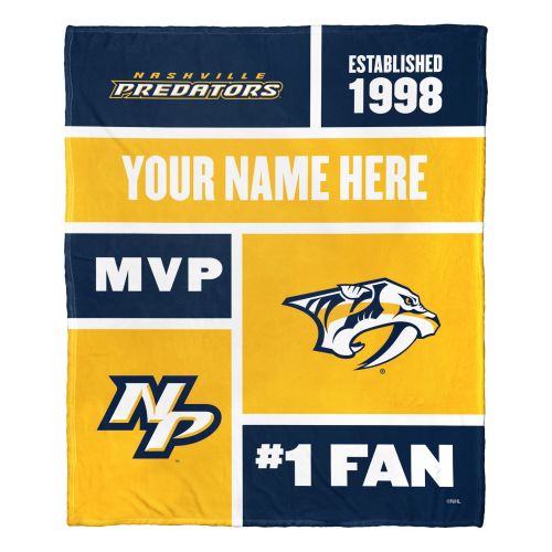 Official NHL Colorblock Silk Touch Blanket - Predators