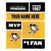 Official NHL Colorblock Silk Touch Blanket - Penguins