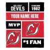 Official NHL Colorblock Silk Touch Blanket - Devils