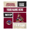 Official NHL Colorblock Silk Touch Blanket - Coyotes