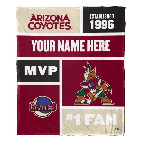 Official NHL Colorblock Silk Touch Blanket - Coyotes