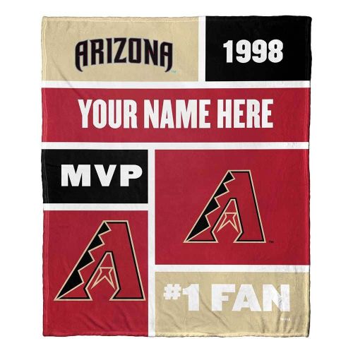 OFFICIAL MLB Colorblock Silk Blanket - Diamondbacks