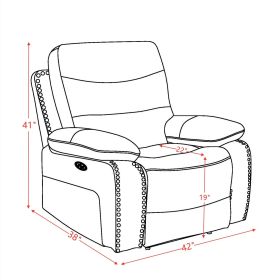 ACME Aashi Recliner, Motion, Brown Leather-Gel Match 55423