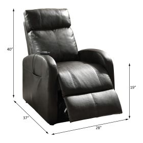 ACME Ricardo Recliner w/Power Lift in Dark Gray PU 59405