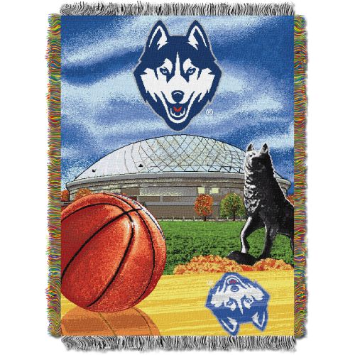 U Conn Collegiate Home Field Advantage Tapestry Throw