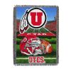 Utah Collegiate Home Field Advantage Tapestry Throw