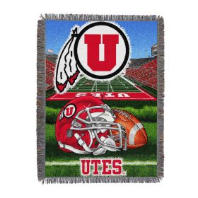 Utah Collegiate Home Field Advantage Tapestry Throw