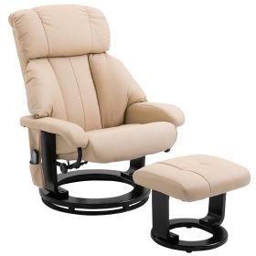 HOMCOM Massage Recliner Chair w/ Ottoman, 10 Pt Vibration