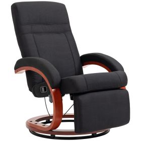 HOMCOM Manual Recliner, Adjustable Swivel Action, Black