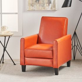 Recliner Push Back Chair for Elegant Home DÃ©cor Orange