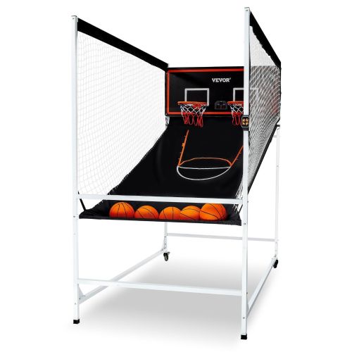 VEVOR Arcade Cage Basketball Game, 2 Player, w/ 5 Balls