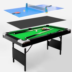 5.5F 3 in 1 Billiard table, pool, ping pong, dining