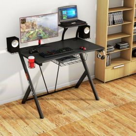 Multifunctional E-Sport Gaming Desk w/ Headset Hook & Cup