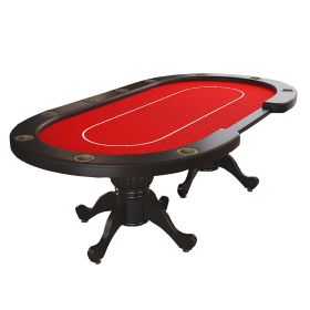 INO Design 96" Red Oval Aura Poker Card Bet Line Felt Surface