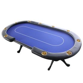 INO Design 96" Blue Oval Aura Card Bet Line Felt Surface