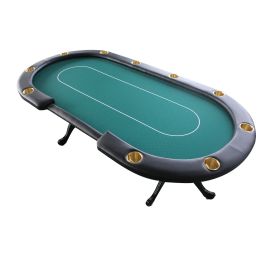 INO Design 96" Green Oval Aura Card Bet Line Felt Surface