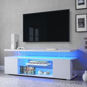 TV Stand for 65 Inch Entertainment Center Media Console  White