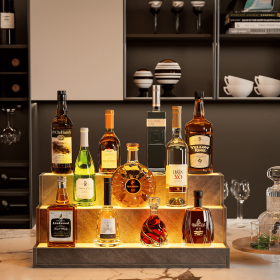 LED Lighted Liquor Bottle Display Shelf, 24 Inch