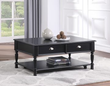 Classic Design Black Finish Lift Top Cocktail Table Furniture