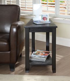 Contemporary Black Finish Chairside Table Wooden 1pc