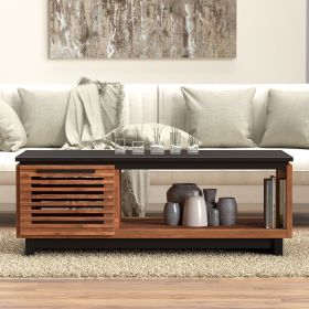Bridgevine Graceland Coffee Table, Black w/ Bourbon Finish