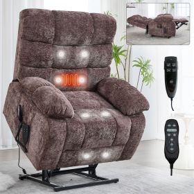 Chair Heat Massage Dual Motor Large Power Lift Recliners