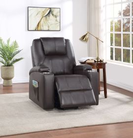 ACME Evander Recliner w/Power Lift, Brown Leather LV02181