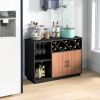 Industrial Sideboard Cabinet w/ Removable Wine & Glass Rack