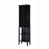 Wine Cellar, Bar Display Cabinet w/ Glass Holder, 12 Bottles