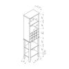 Wine Cellar, Bar Display Cabinet w/ Glass Holder, 12 Bottles