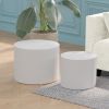 MDF with ash/oak/walnut coffee table/end stand 2 in set, White