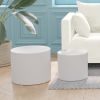 MDF with ash/oak/walnut coffee table/end stand 2 in set, White