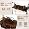 Detachable Wine Rack and 5 Rows of Stemware Holder