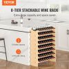 VEVOR 72 Bottle Stackable Modular Wine Rack Bamboo Wood