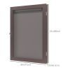 28" x 35" UV-Resistant Sports Jersey Frame Display, Brown